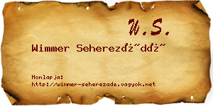Wimmer Seherezádé névjegykártya